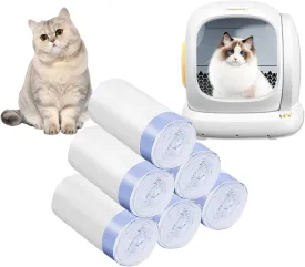 120 Count Extra Large Cat Litter Box Liners, Litter Waste Receptacles Bags for MeoWant MW-SC01/MW-SC02/MW-LR01 Self-Cleaning Cat Litter Box