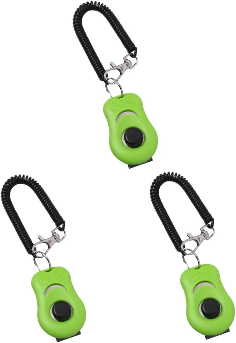 3 Pcs Pet Agility Training Tool Clicker Sound Trainer Dog Whistle Training Buttons for Pet