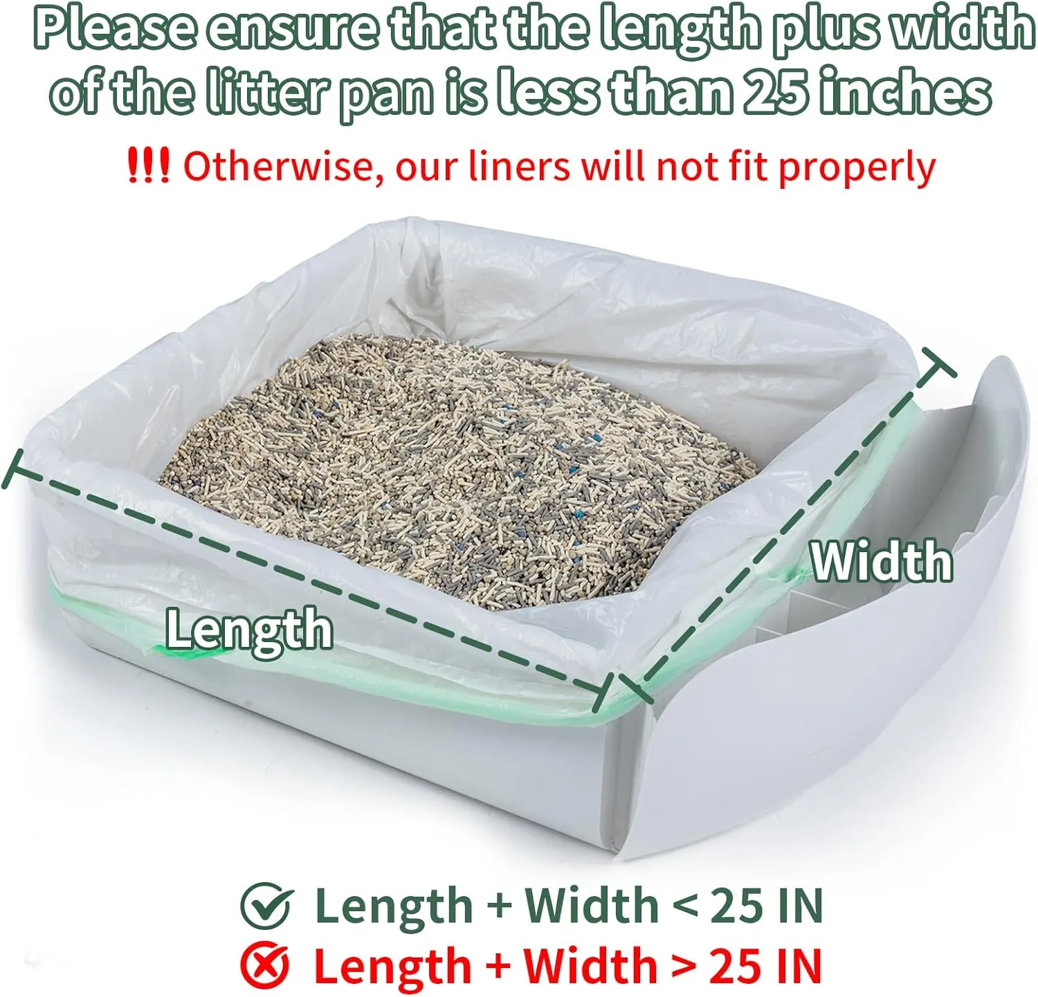 40 Count Cat Litter Box Liners for Automatic Cat Litter Box and Litter-Robot 4/3, Heavy-Duty, Extra Thick