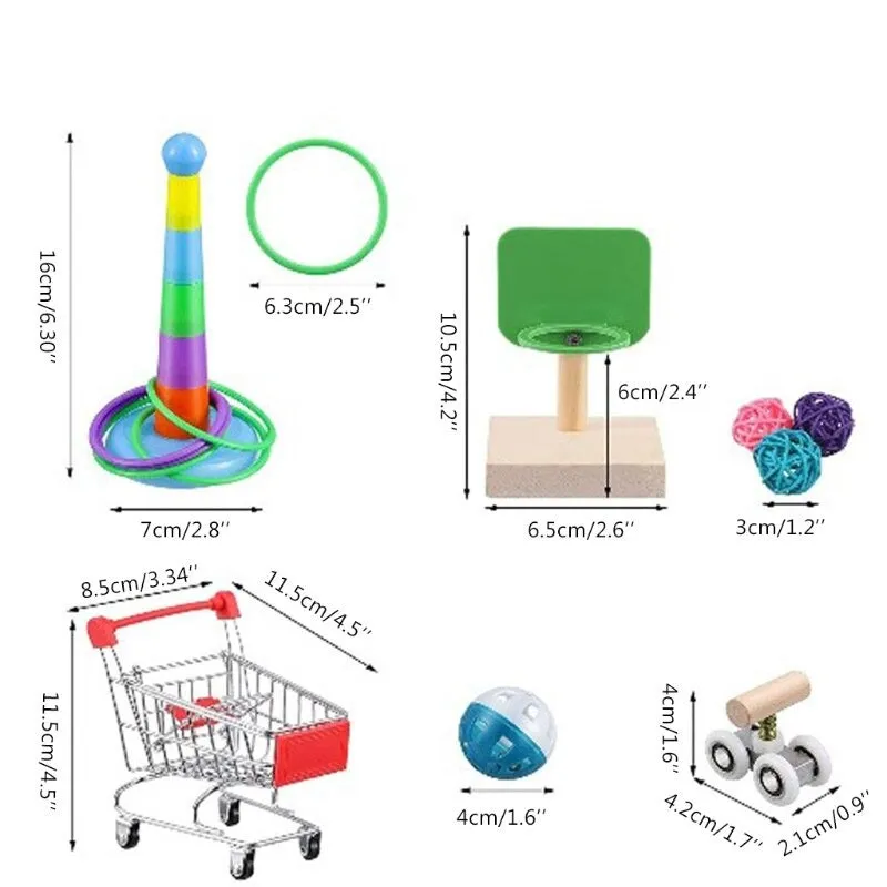 6 Piece Bird Training Toys