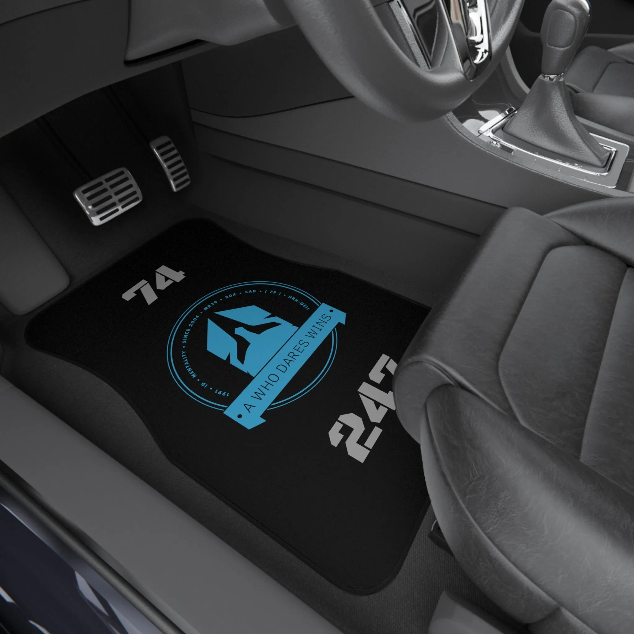 A1-Who Dares Wins 74 Always ready 24/7 Car Mats (2x Front)
