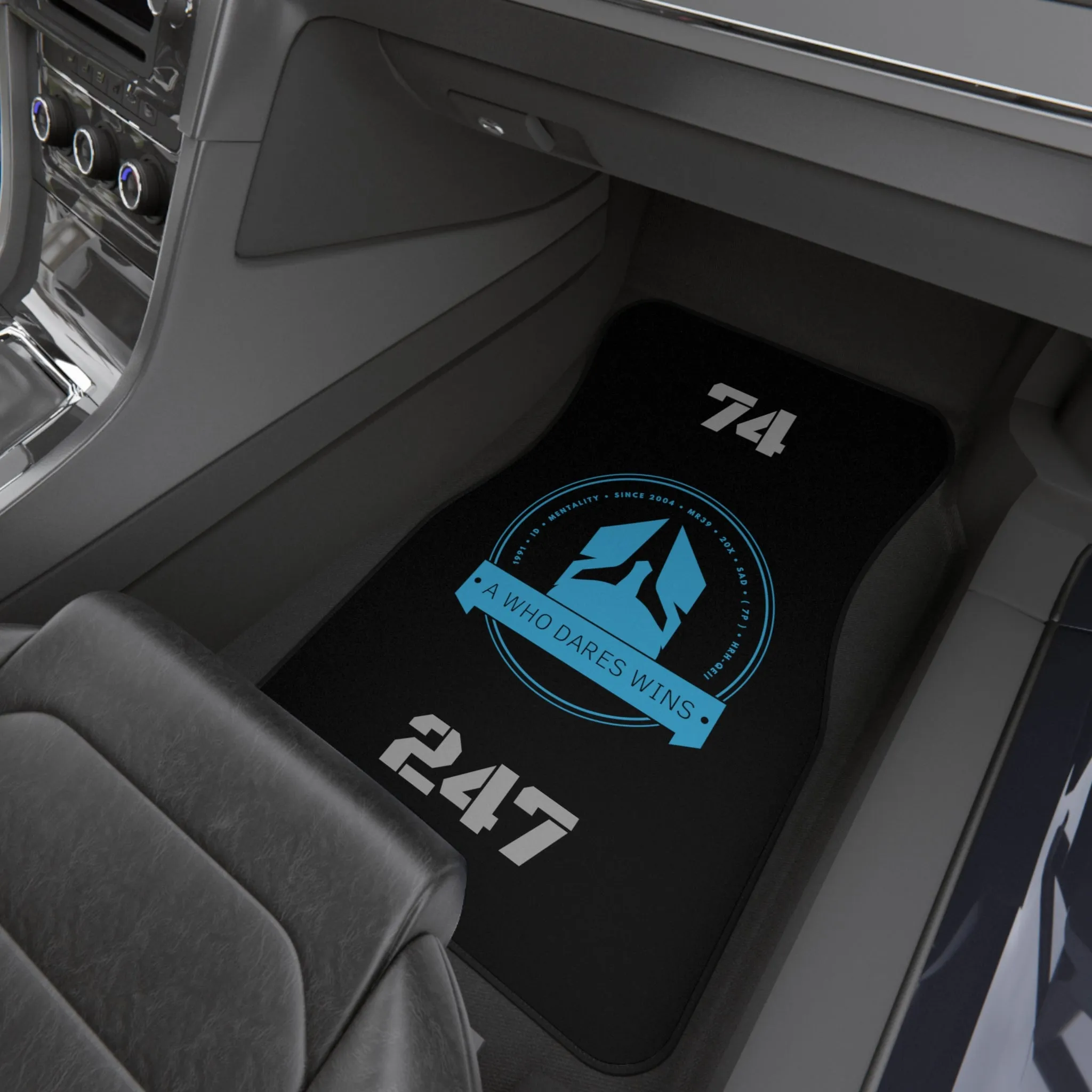 A1-Who Dares Wins 74 Always ready 24/7 Car Mats (2x Front)