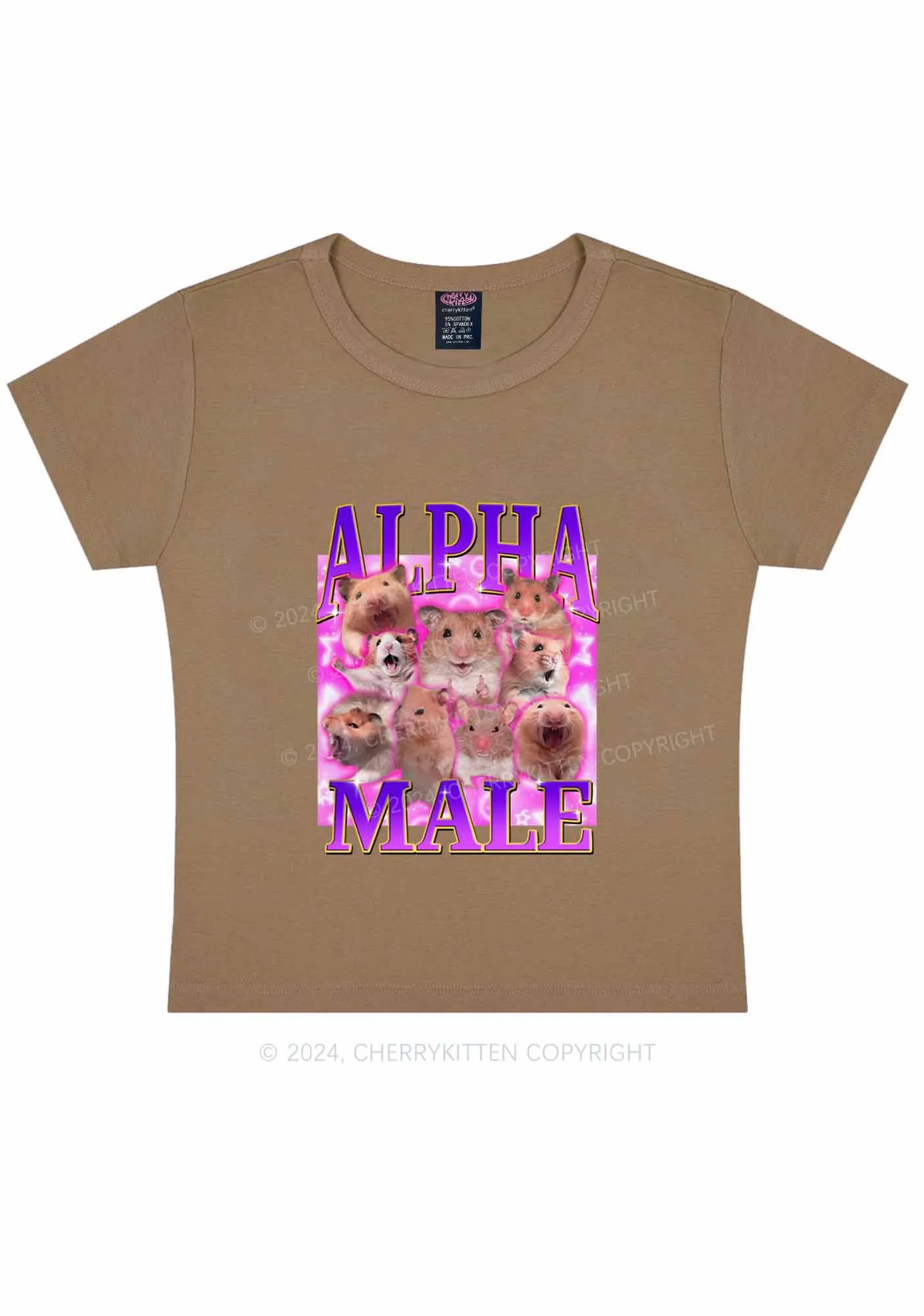 Alpha Male Hamster Y2K Baby Tee Cherrykitten