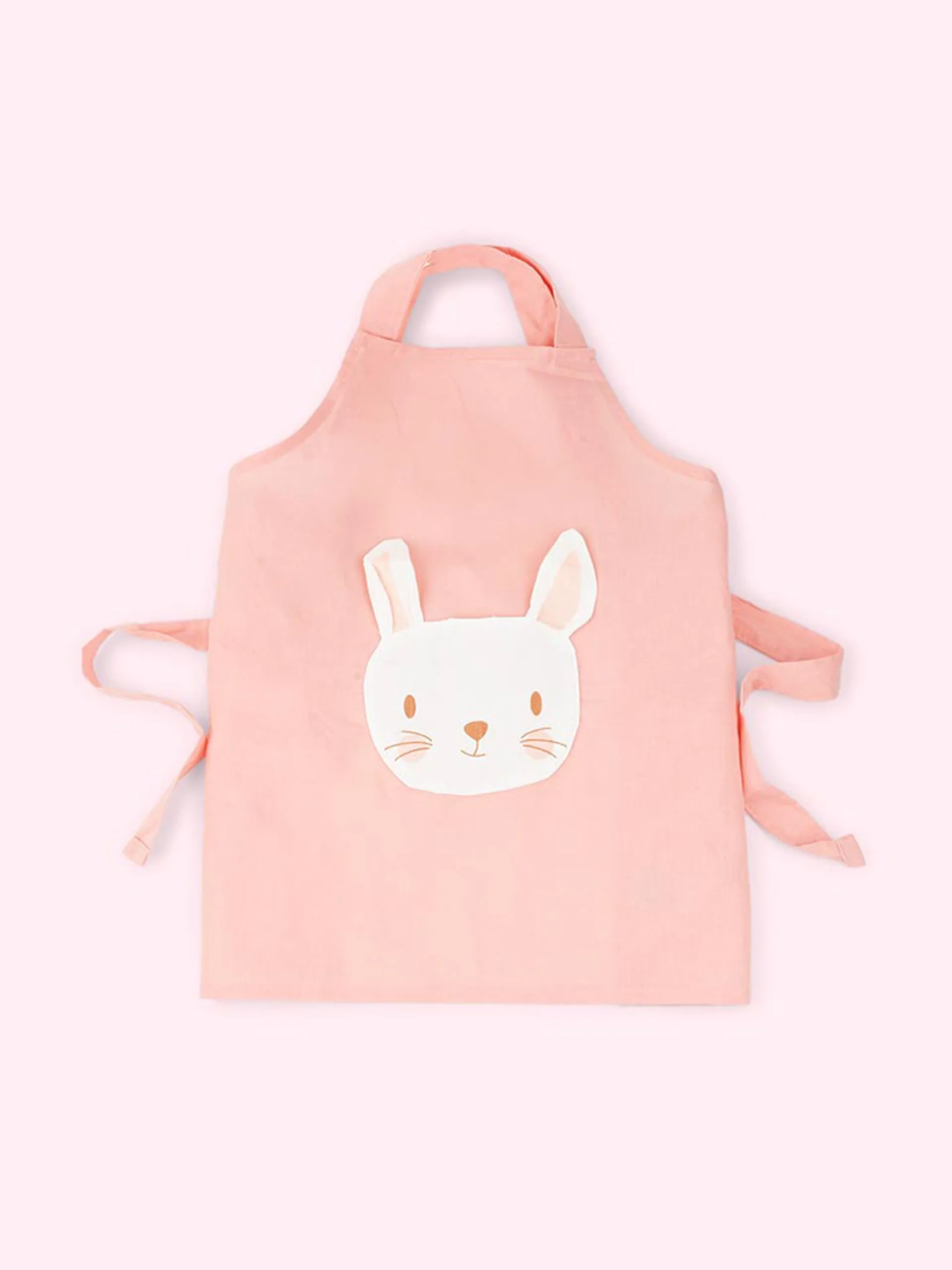 Apron with rabbit print