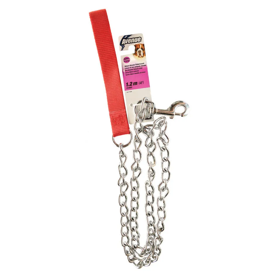 Avenue Deluxe Chrome Plated Leash - XXLarge - 1.2 m (4 ft) SALE