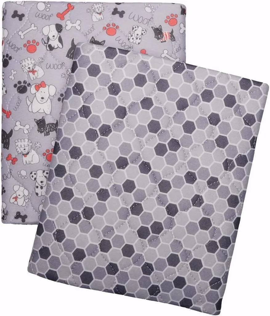 Caldwell's Pet Supply Co. 20x30 Washable Pee Pads for Dogs, Reusable Pee Pad for Dogs, Puppy Potty Mat, Whelping Rug, Reusable Puppy Mat, Waterproof Rug for Dog of All Breeds, Small (Set of 2)