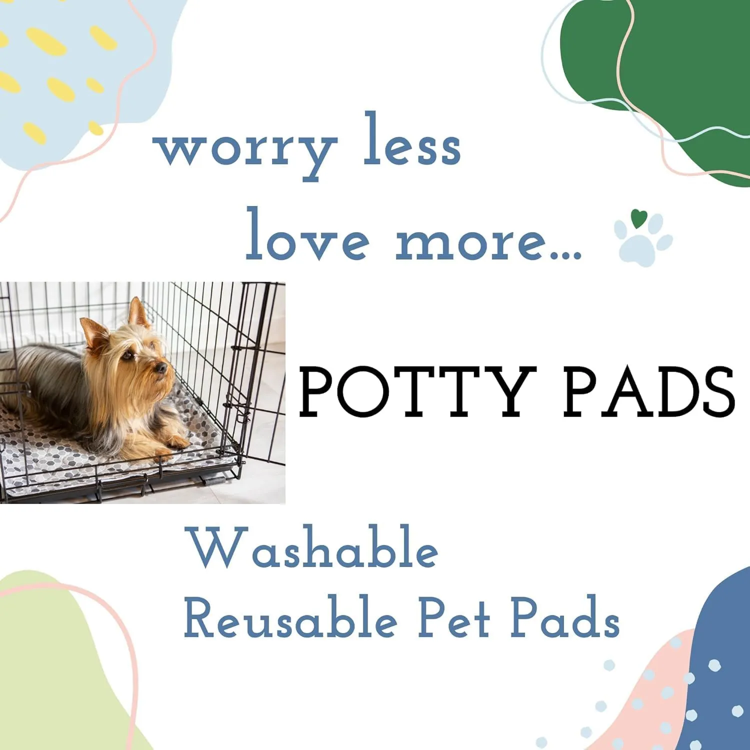 Caldwell's Pet Supply Co. 20x30 Washable Pee Pads for Dogs, Reusable Pee Pad for Dogs, Puppy Potty Mat, Whelping Rug, Reusable Puppy Mat, Waterproof Rug for Dog of All Breeds, Small (Set of 2)