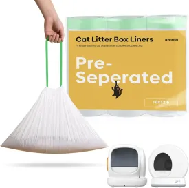 Cat litter bags Fit For Self-cleaning Cat Litter Box MW-SC01 MW-SC02 MW-LR01,Tear-free Leak-proof Liners 43 Count