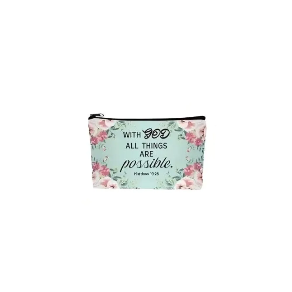 Christian inspirational Canvas Pouches