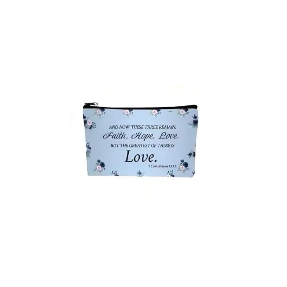 Christian inspirational Canvas Pouches