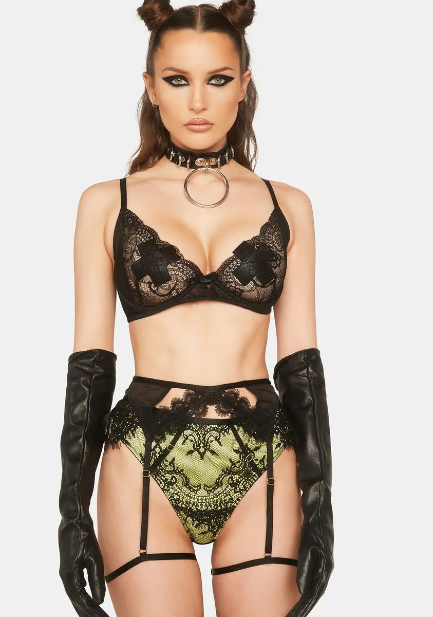 Cora Mesh & Trim Cutout Garter