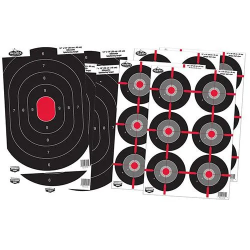 Dirty Bird Combo - 12" x 18",  4 Dirty Bird Silhouette and 4 Dirty Bird Multiple Bull's-eye Targets