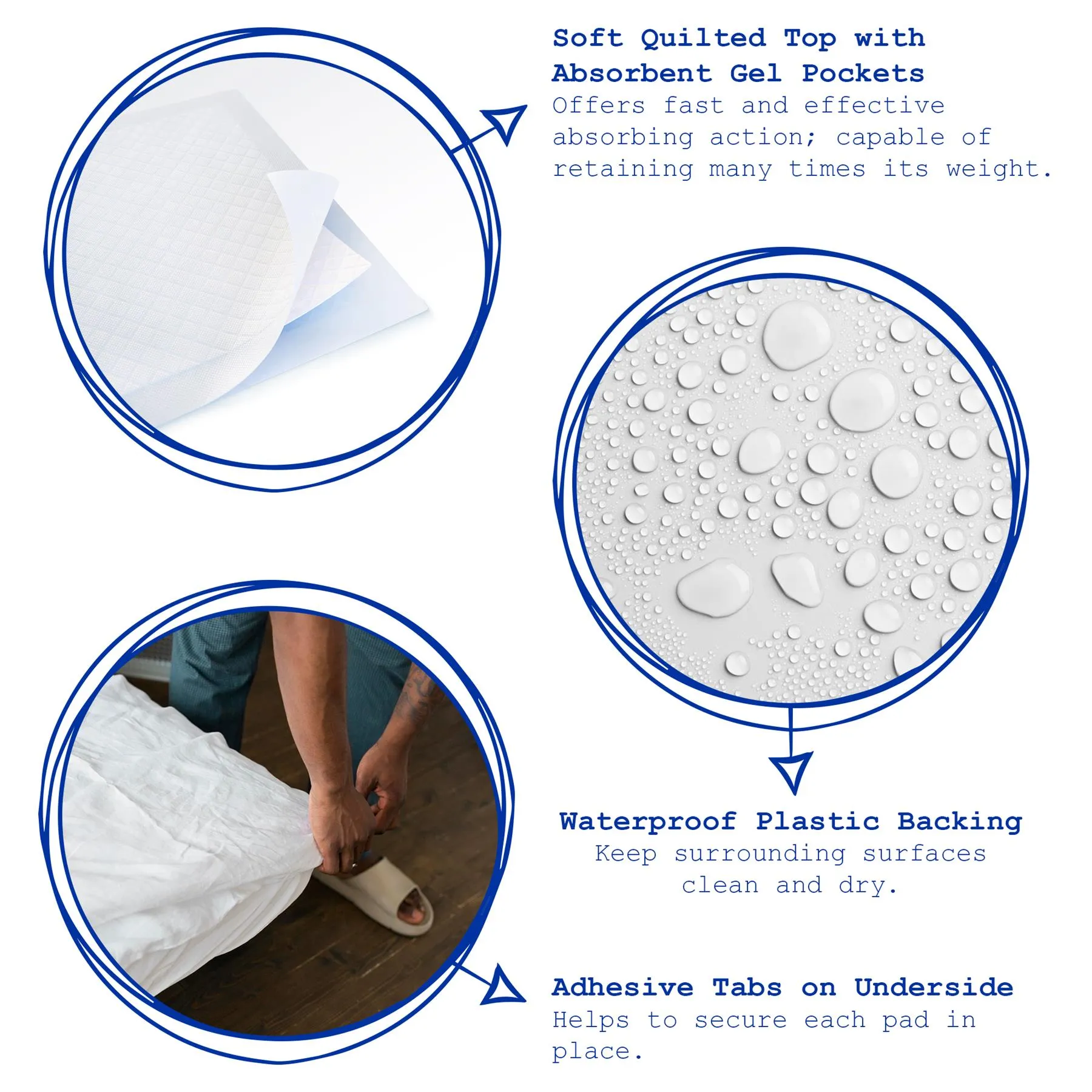 Disposable Puppy Training Pads - 60cm x 60cm - Pack of 25
