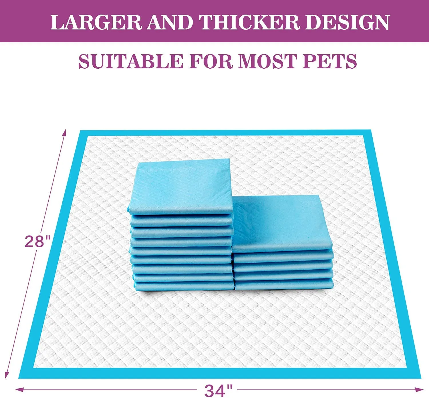 Dog Pee Pads Extra Large 28"x34"XL Disposable Pet Piddle Pad 60~240count