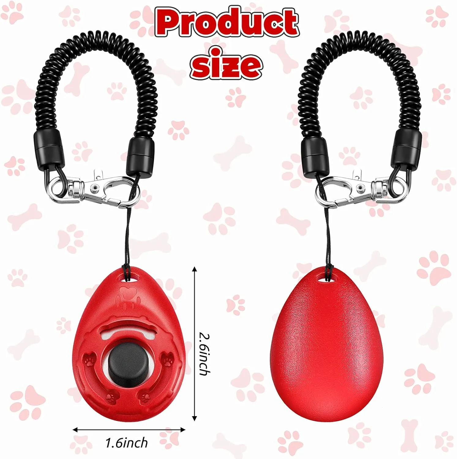 Frienda 18 Pieces Dog Training Clicker, Pet Behavioral Training Clickers with Wrist Strap for Dogs Cats Puppy Birds Horses(Multicolor)