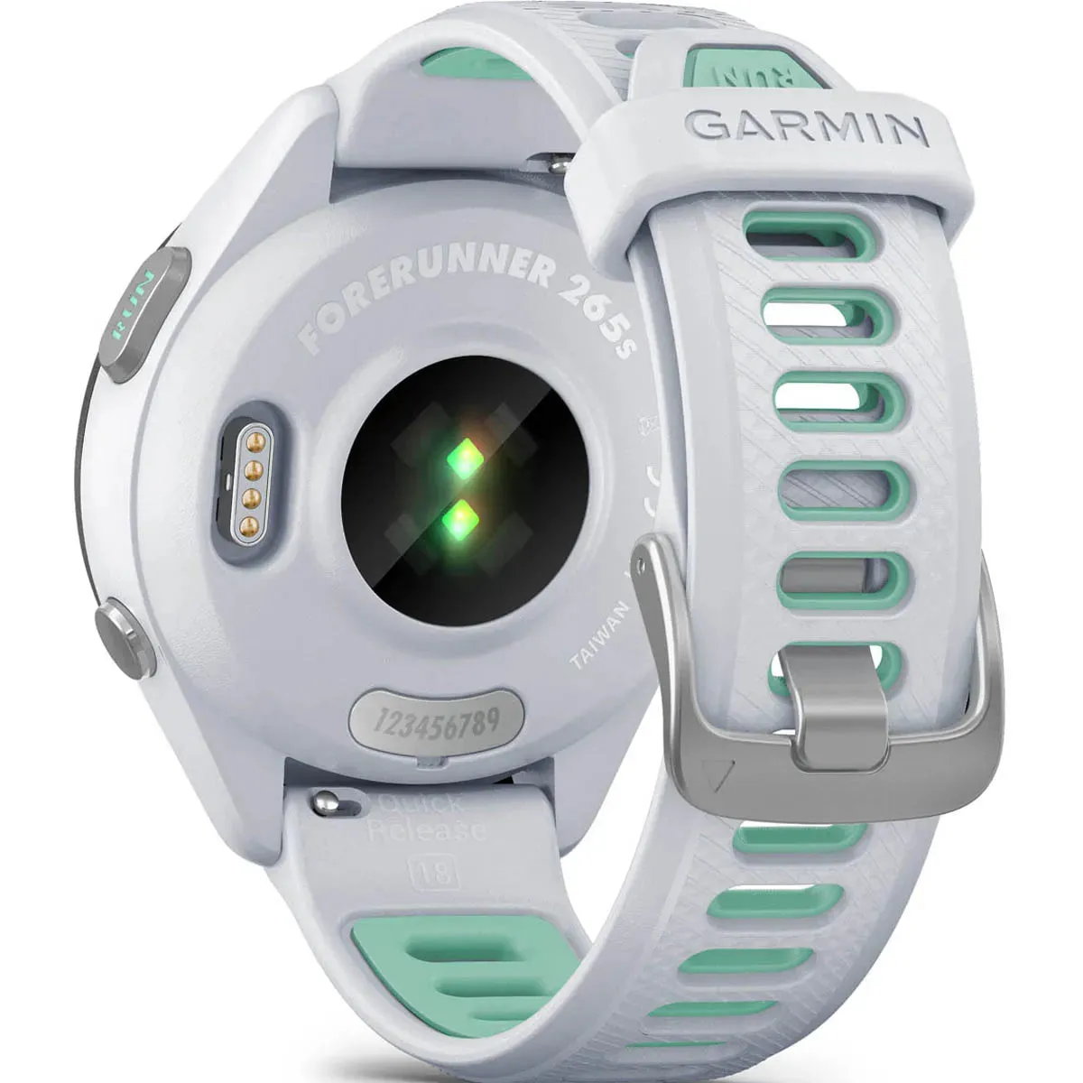 GARMIN Forerunner 265S – Smartwatch - Black Bezel with Whitestone Case and Whitestone/Neo Tropic Silicone Band (Small)