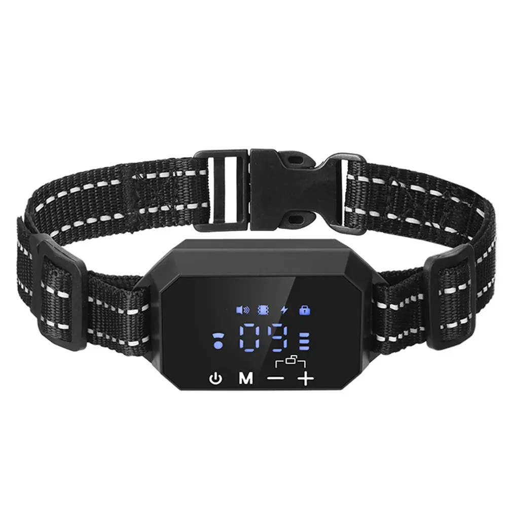 GPS Wireless Dog Fence Electric Shock Vibrate Range 100-3300 Ft Adjustable Warning Strength Rechargeable Pet Containme