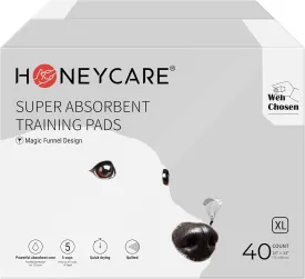 HONEY CARE All-Absorb Dog/Puppy Potty Training Pads, 5-Layer Leak-Proof Jumbo-Size Absorb Eliminating Urine Odor Pet Pee Pad (Magic Funnel, XL 28x34 inch, 40ct)