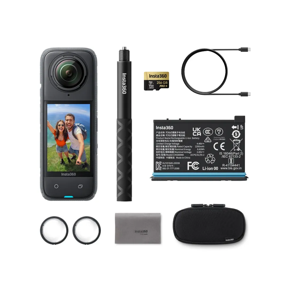 Insta360 X4 Adventure Bundle 8K 360-Degree Action Camera Waterproof