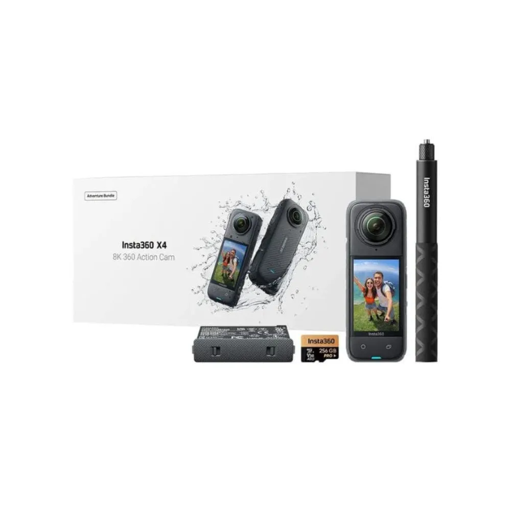 Insta360 X4 Adventure Bundle 8K 360-Degree Action Camera Waterproof