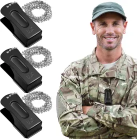 Jenaai 3 Pieces Brass Dog Training Clicker Necklace Signaling Cricket Clicker Pet Training for Puppy Dogs Cat(Black)