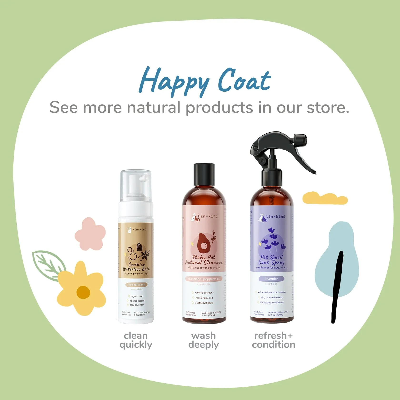Lavender Natural Coat Spray for Dog & Cat