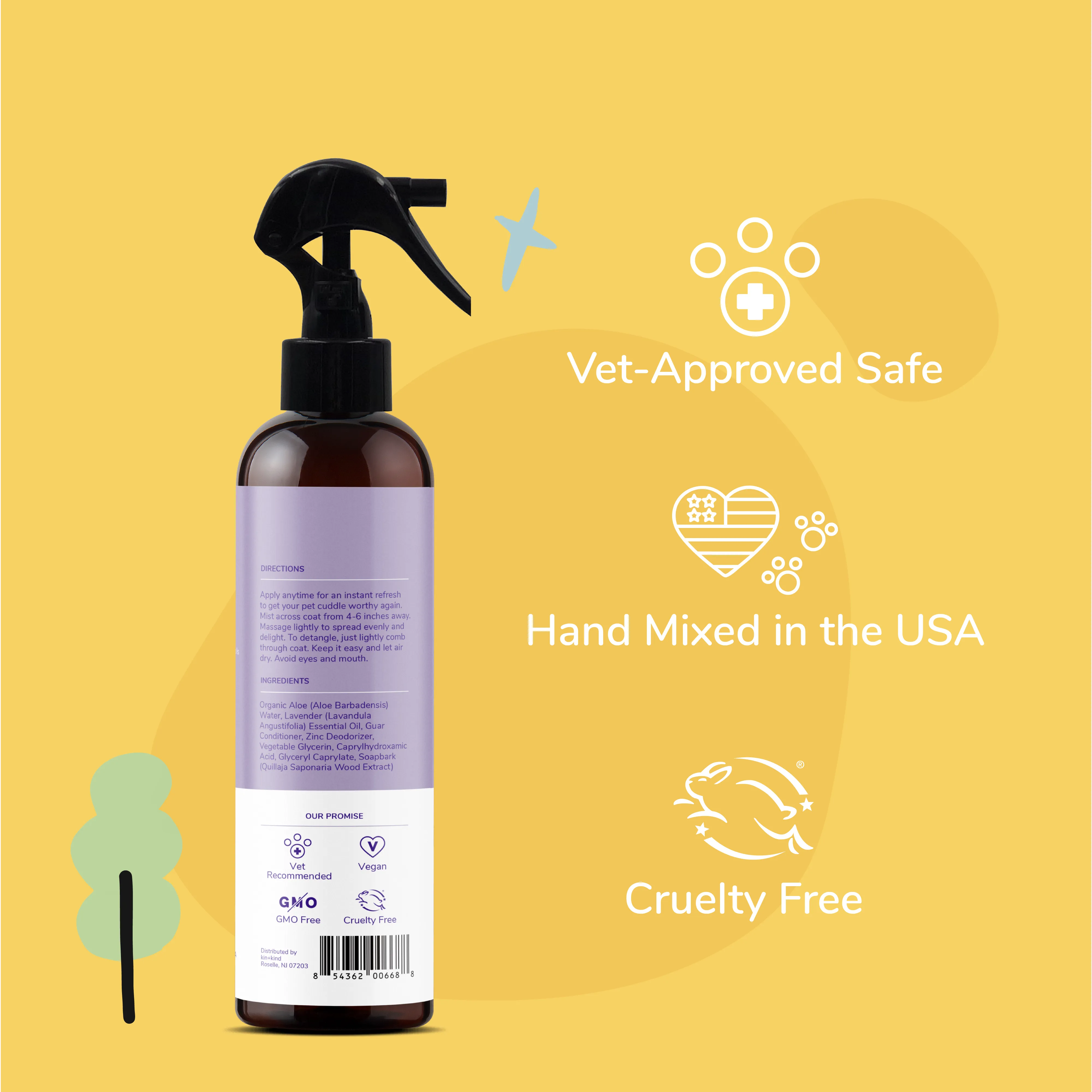 Lavender Natural Coat Spray for Dog & Cat
