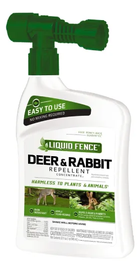 Liquid Fence HG-75044 Animal Repellent, Ready-to-Use, Repels: Deer, Rabbit :QUART: QUANTITY: 1
