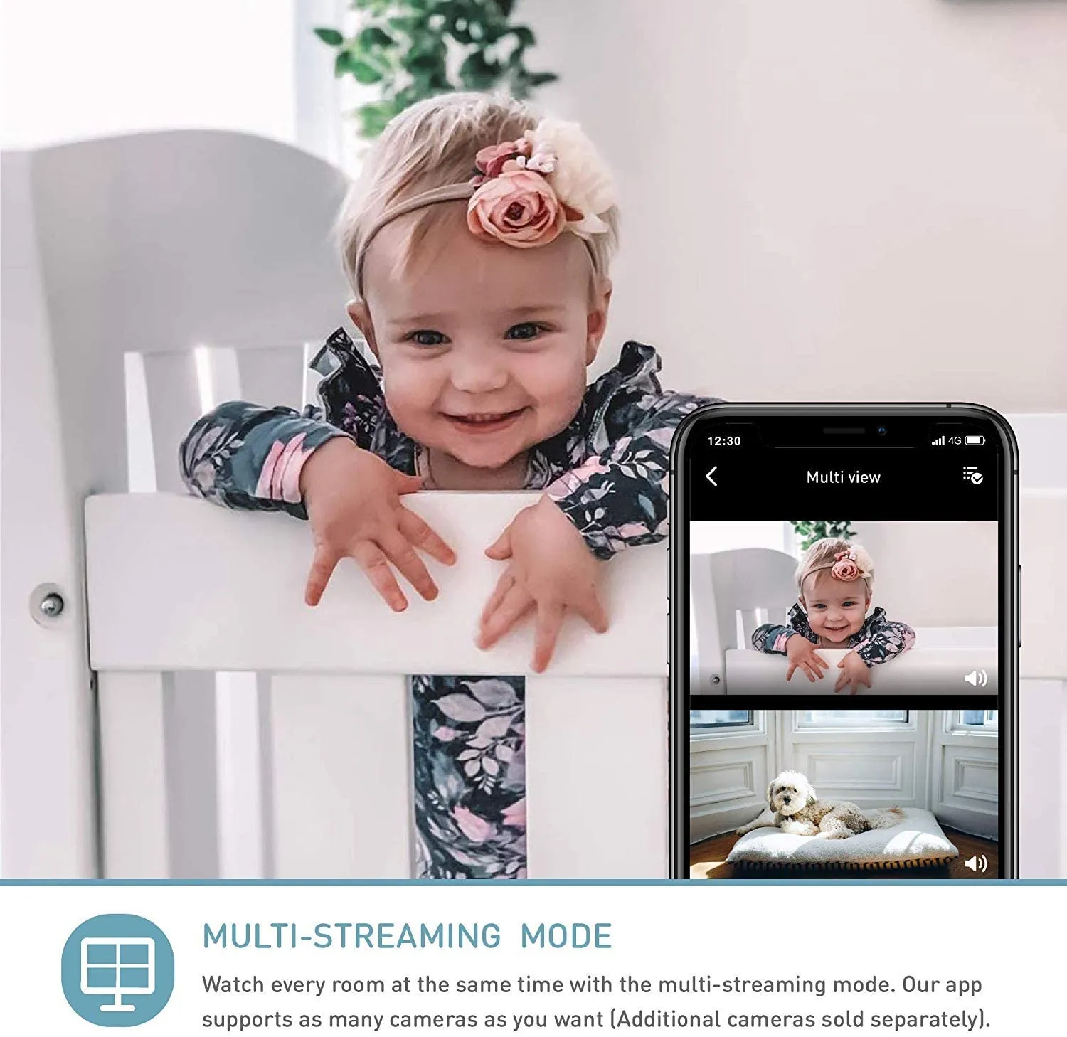 LOLLIPOP HD WiFi Video Baby Monitor - Accessories SET Exchangeable Outer 30cm - Cotton Candy