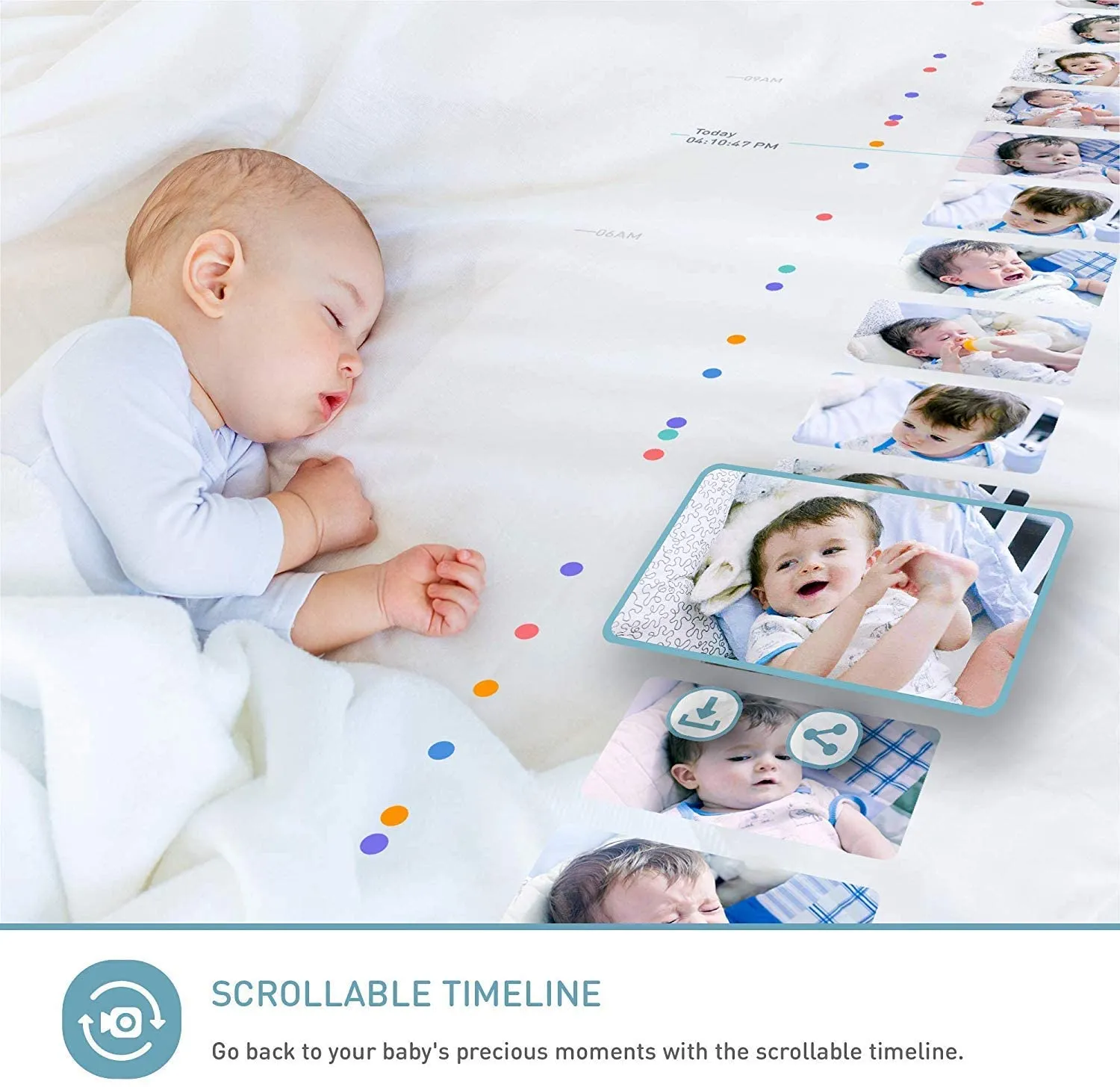LOLLIPOP HD WiFi Video Baby Monitor - Accessories SET Exchangeable Outer 30cm - Cotton Candy