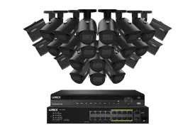 Lorex Elite Series NVR with A4 4MP (2K) IP Bullet Cameras - 4K 32-Channel 8TB Wired System