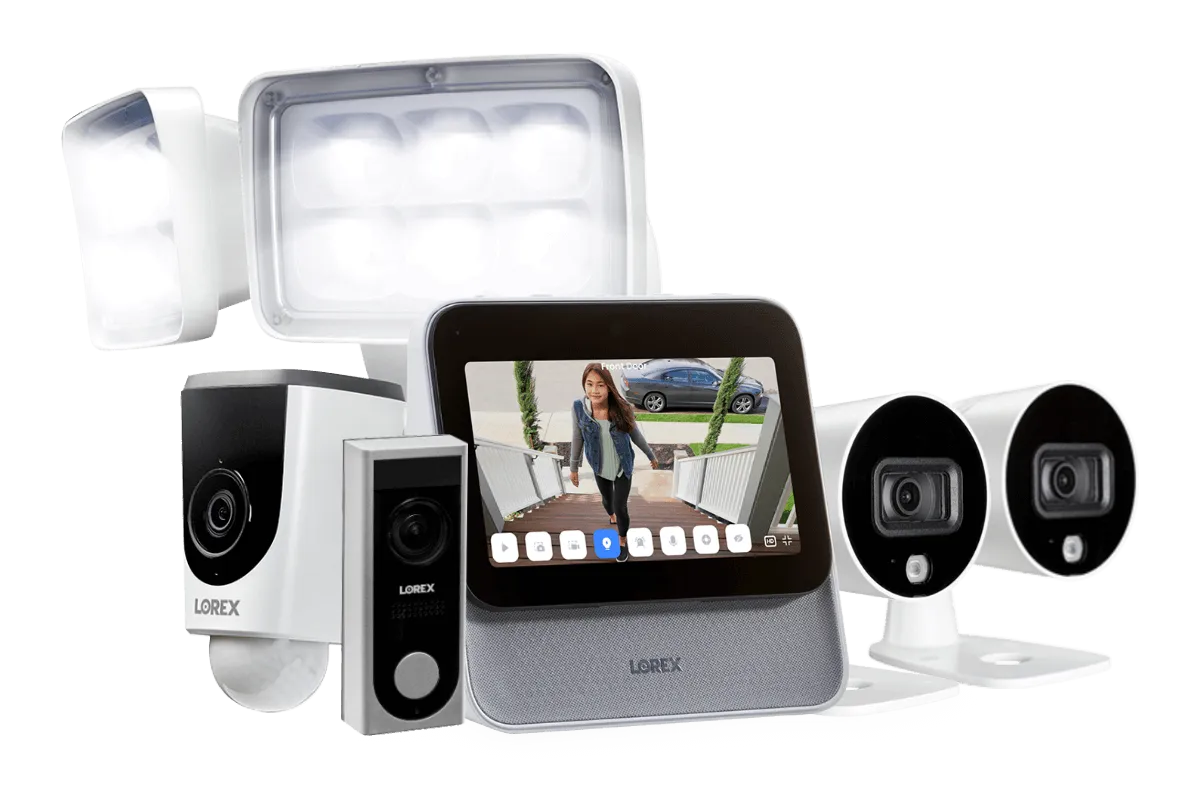Lorex Smart Home Security Center with HD Video Doorbell and Wi-Fi Floodlight Camera (Use Lorex Home app for pairing instructions)