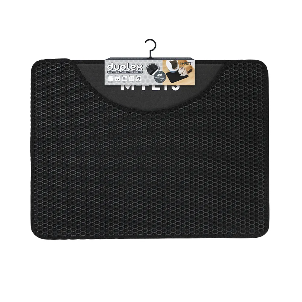 M-PETS Duplex Black Cat Litter Mat