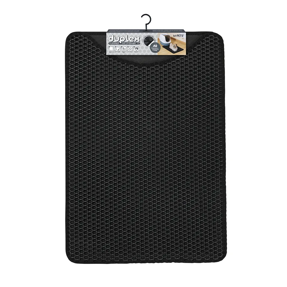 M-PETS Duplex Black Cat Litter Mat
