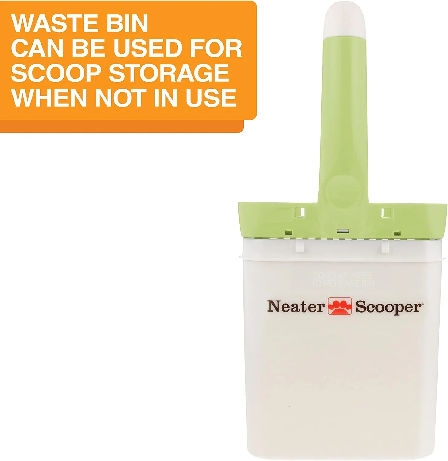 Neater Pets Neater Scooper Standard Cat Litter Scoop, 15 Refill Bags  Mess-Free Cat Litter Scooper with Bag, Spill-Proof Kitty Box Sifter, Bin Doubles as Poop Shovel Holder, For Single-Cat Households