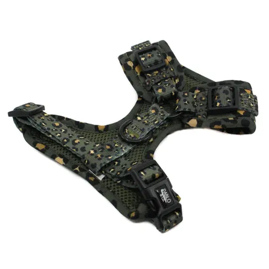 Pablo & Co. Boutique Khaki Leopard Adjustable Dog Harness