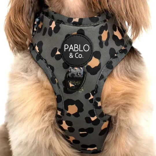 Pablo & Co. Boutique Khaki Leopard Adjustable Dog Harness