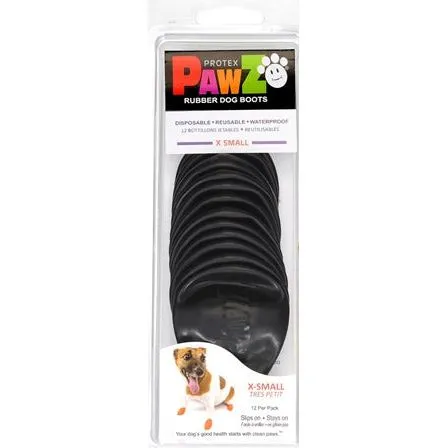 Pawz Dog Boots Black 12 Pack