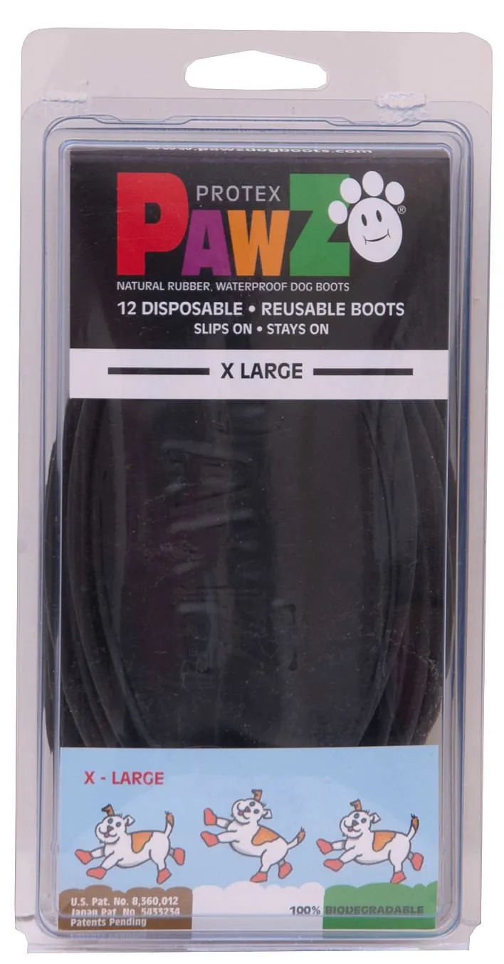 PawZ Dog Boots, Black, 12 pk