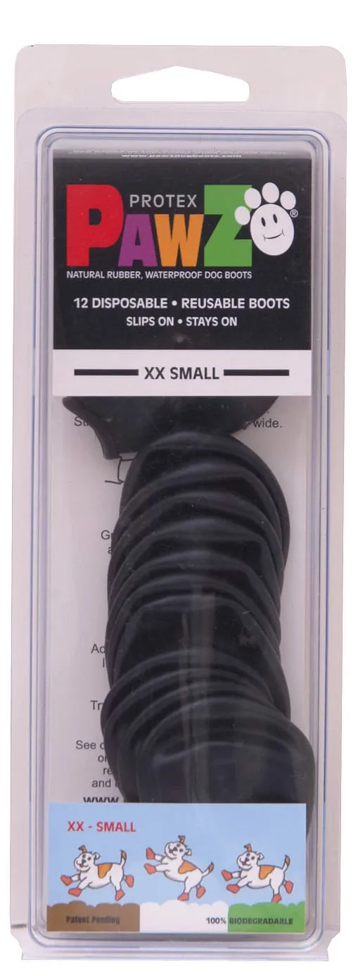 PawZ Dog Boots, Black, 12 pk