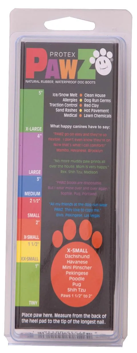 PawZ Dog Boots, Black, 12 pk