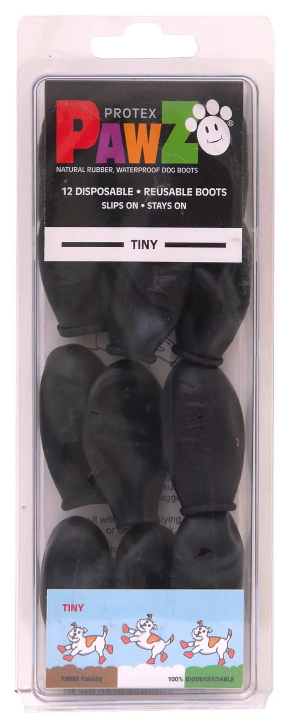PawZ Dog Boots, Black, 12 pk