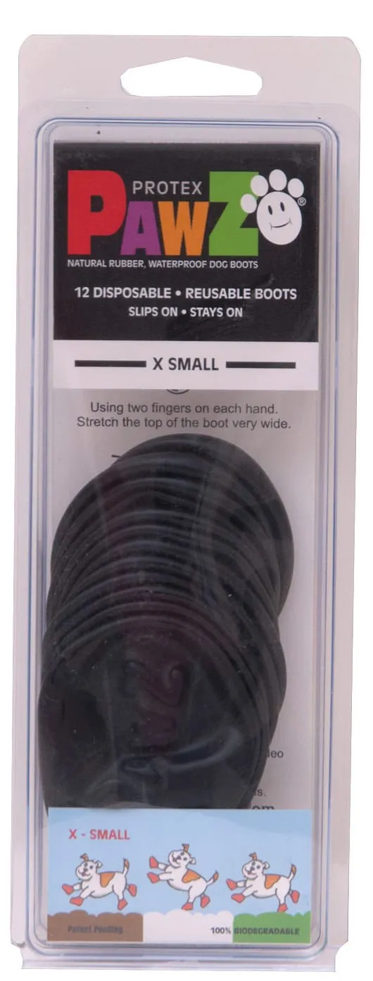 PawZ Dog Boots, Black, 12 pk