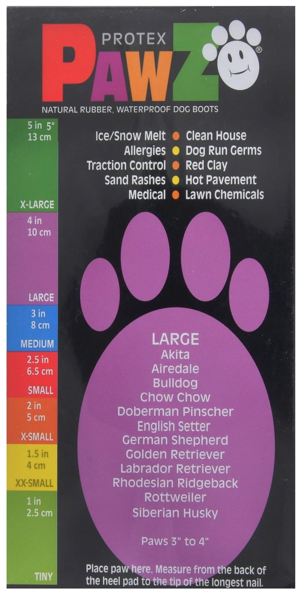 PawZ Dog Boots, Black, 12 pk