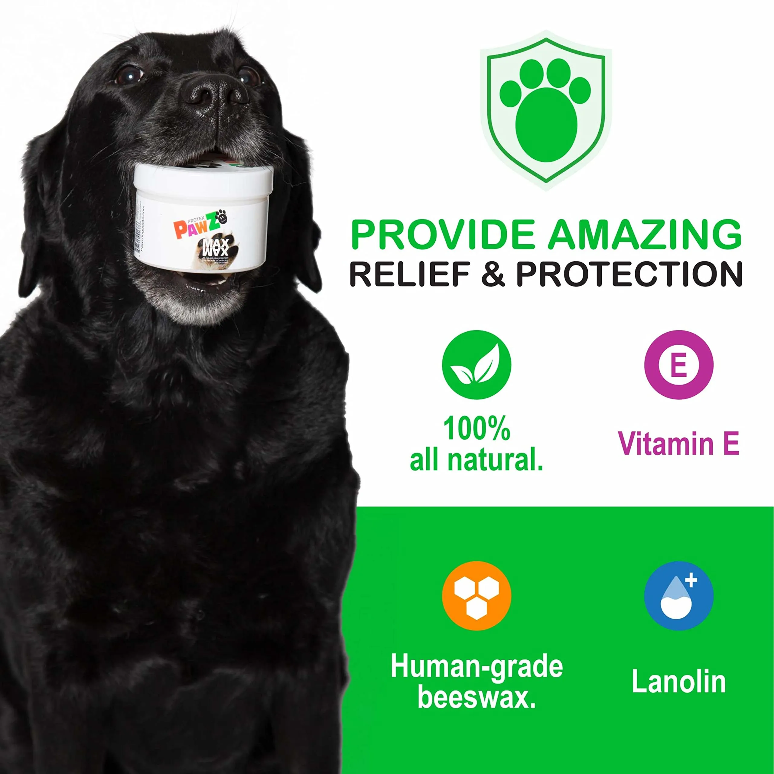 Pawz Max Wax Natural Paw Protection Rubbing Gel for Cats and Dogs - 200G