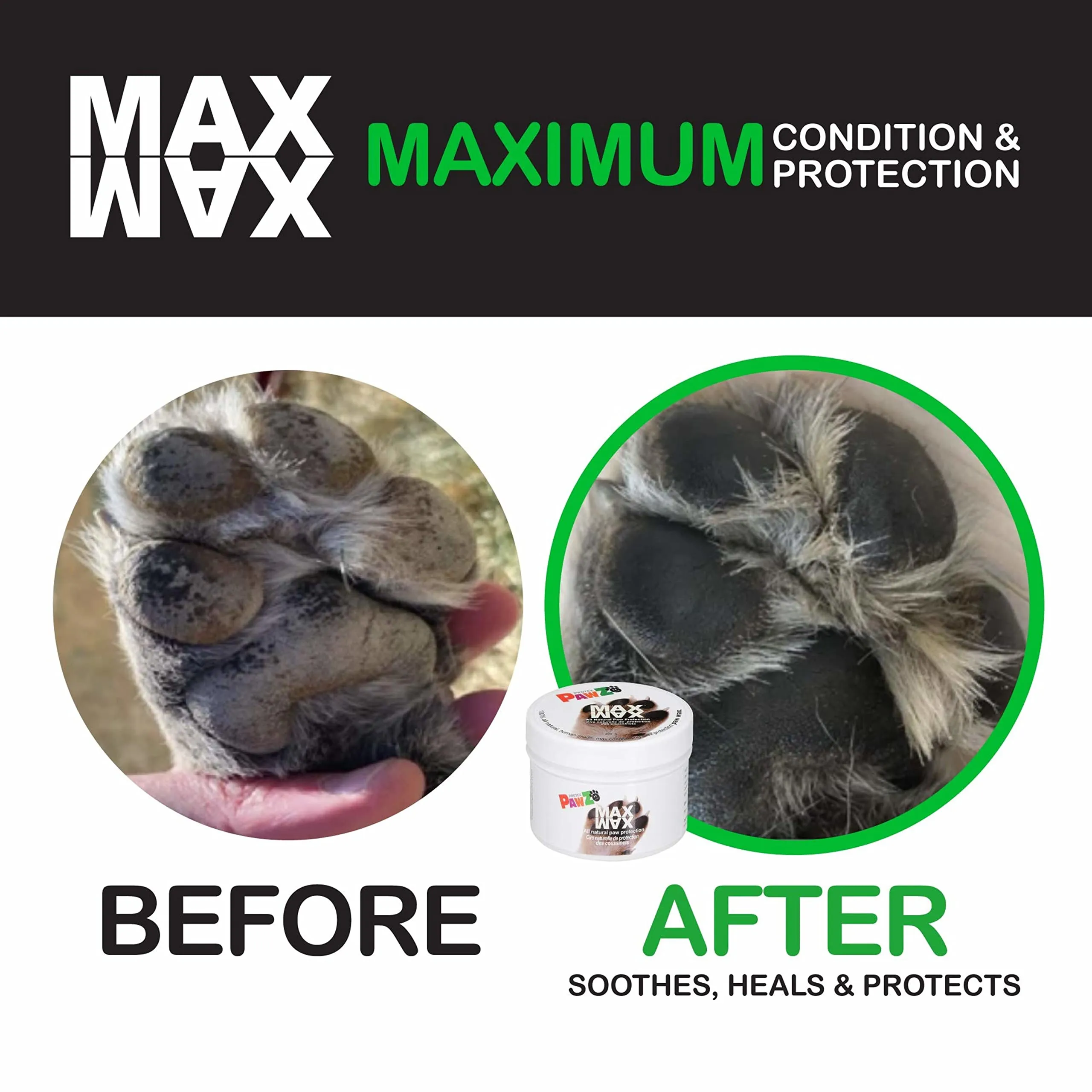 Pawz Max Wax Natural Paw Protection Rubbing Gel for Cats and Dogs - 200G