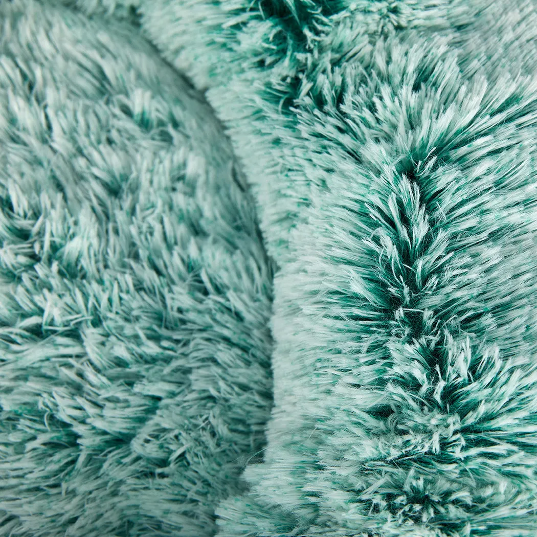 Pet Bed Dog Cat Soft Warm Kennel Round Calming Nest Cave - Teal XXL