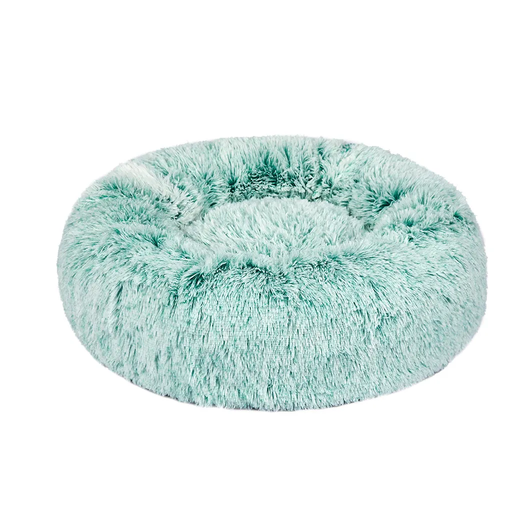 Pet Bed Dog Cat Soft Warm Kennel Round Calming Nest Cave - Teal XXL