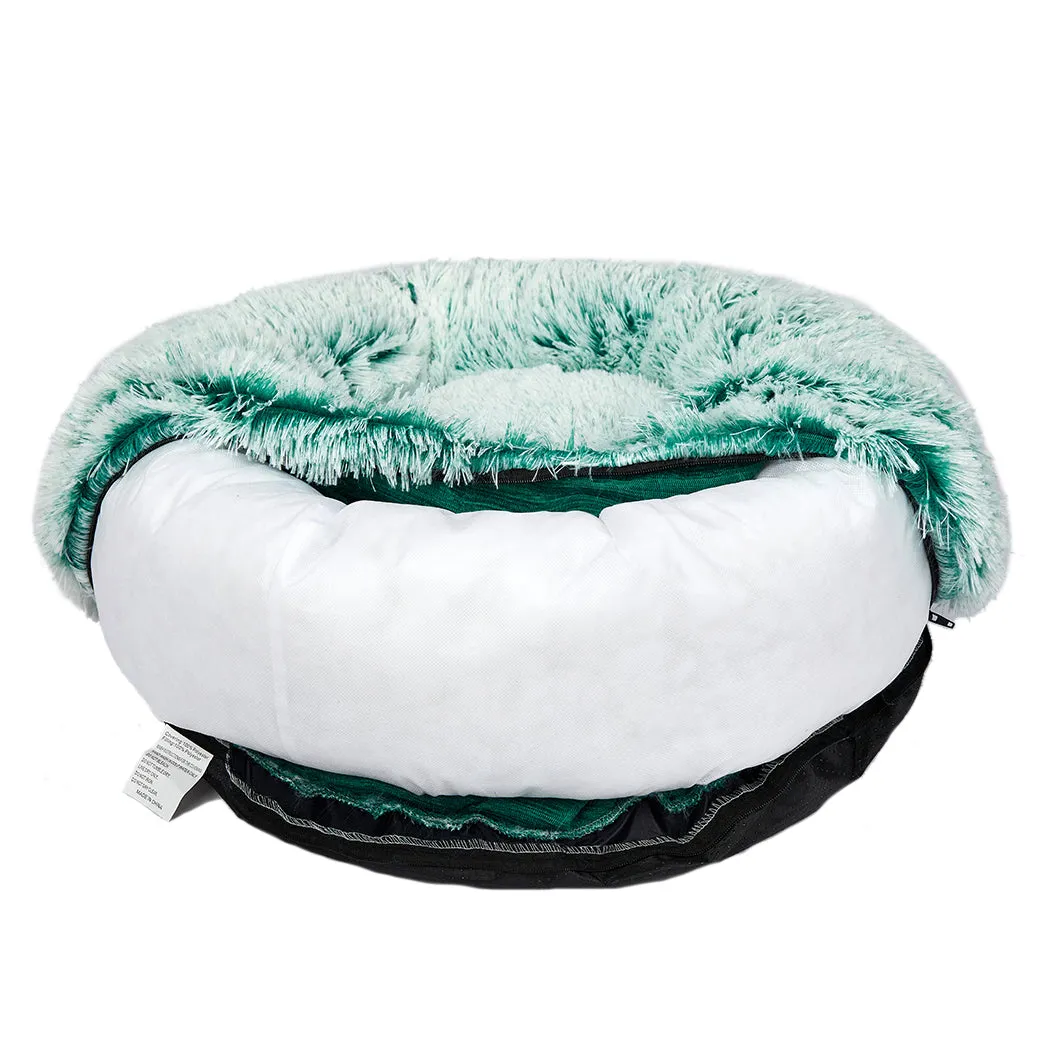 Pet Bed Dog Cat Soft Warm Kennel Round Calming Nest Cave - Teal XXL