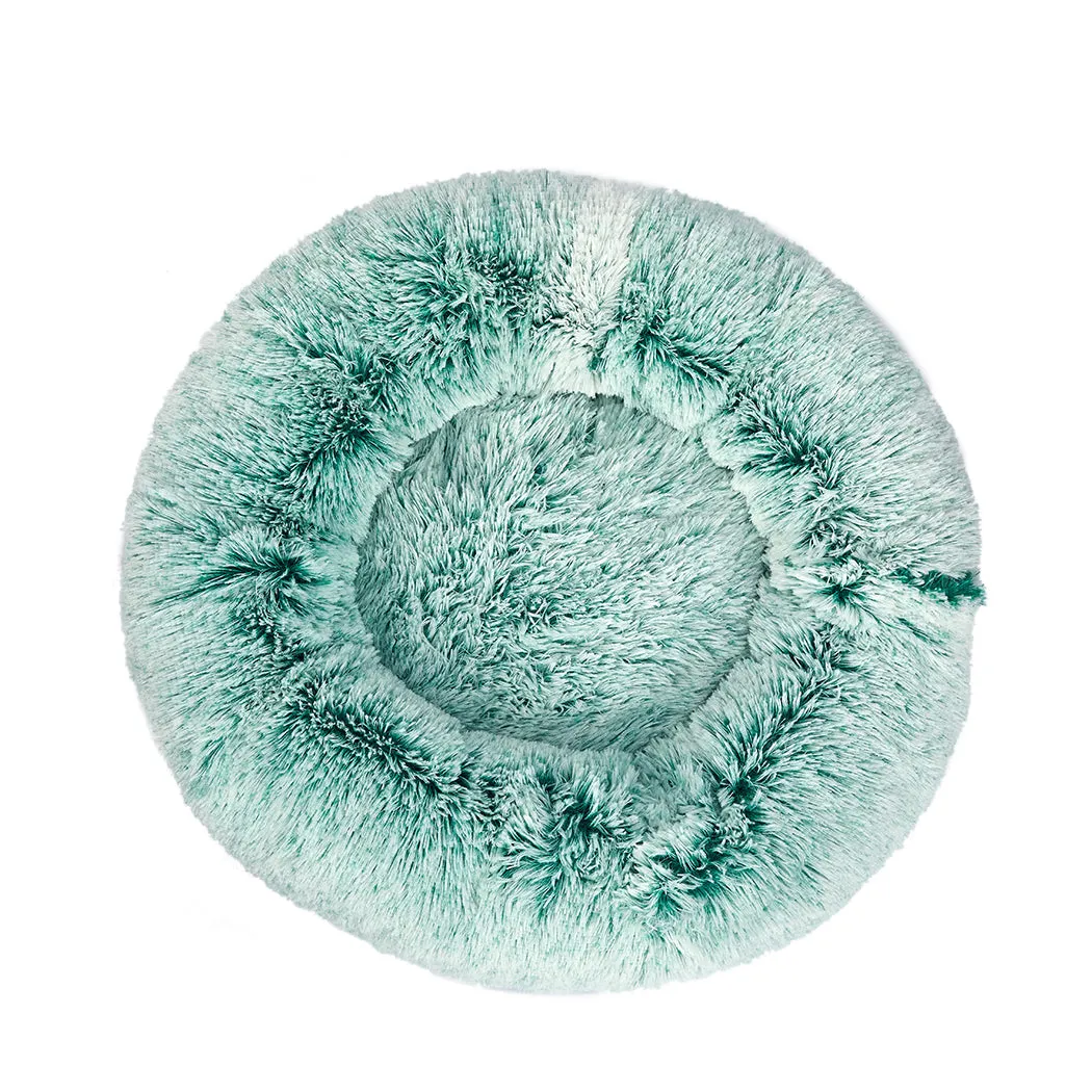 Pet Bed Dog Cat Soft Warm Kennel Round Calming Nest Cave - Teal XXL